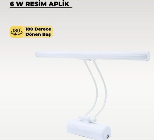 6W Beyaz Flüt Aplik 6500K (Beyaz Işık)
