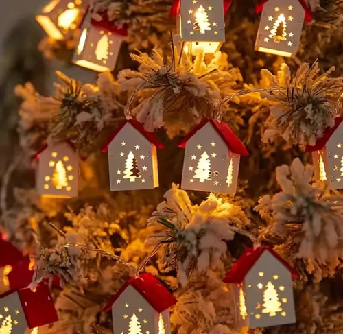 Ev  Şekilli Peri Işıkları Yeni Yıl Noel Yılbaşı Işıkları