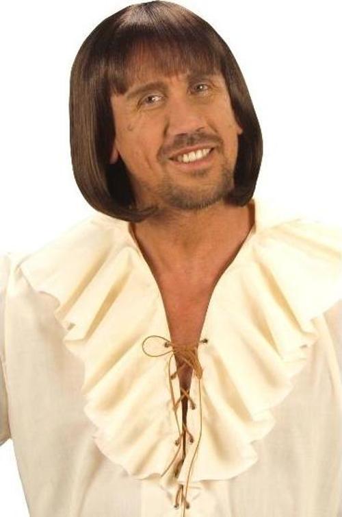 BFS Nessiworld  Kahve Renk Erkekler İçin Kısa Ortaçağ Peruğu