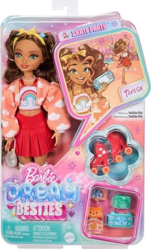 BFS   JFX98 Teresa - Barbie Dream Besties Paten Partisi Teresa Bebek ve Aksesuarları