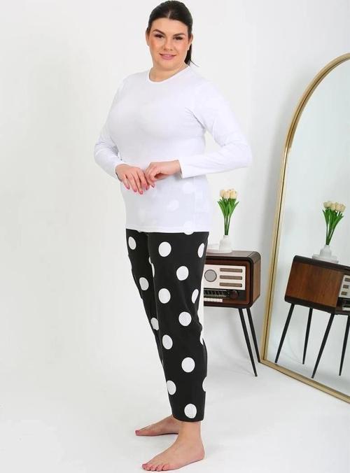 Giyim Kadın Büyük Beden Tek Alt Pijama Siyah