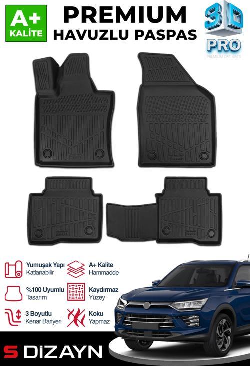 Ssangyong Korando 3D Pro Havuzlu Paspas 2019 Üzeri A+ Kalite