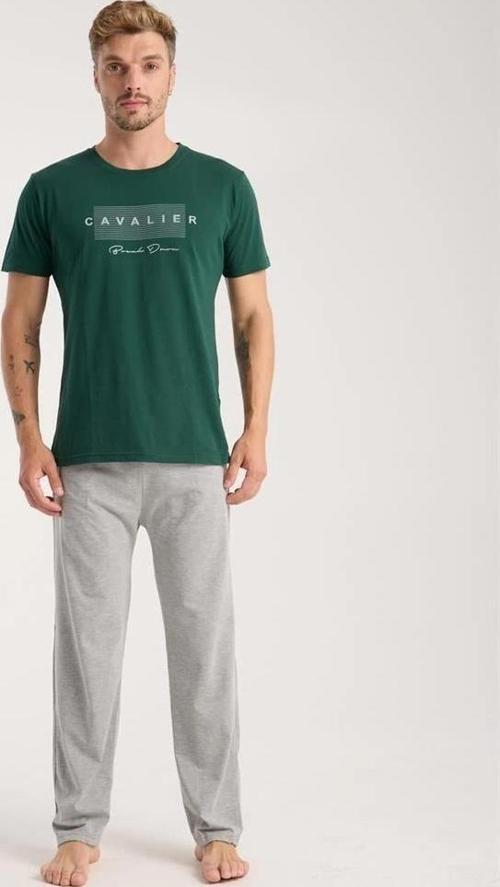 Giyim Erkek Yeşil Kısa Kol Pijama Takımı