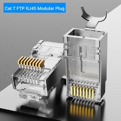 10 Adet Ez Yeni Nesil Cat7 Rj45 Jack Internet Patch Kablo Ucu Konnektör Jak (10 Adet)