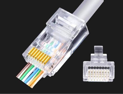 100 Adet Yeni Nesil Jak Cat5/cat6 Rj45 Konnektör 100 Lü Paket Cat6 Ez Plug Ethernet Jak Network 8p8c