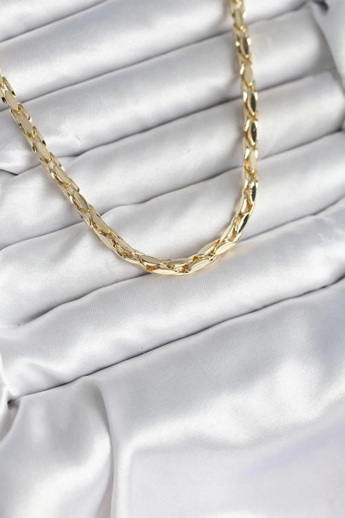 BFS Pirinç Gold Renk 60 cm Zincir Kadın Kolye