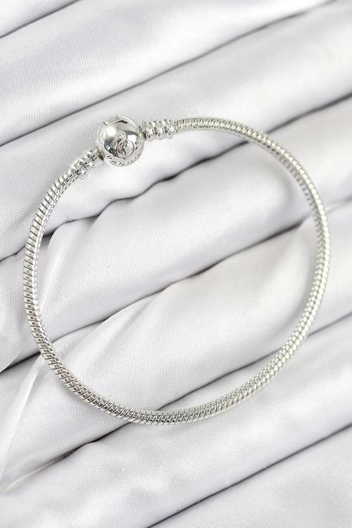 BFS Pirinç Charm Topcuk Model Gümüş Renk Kadın Bileklik