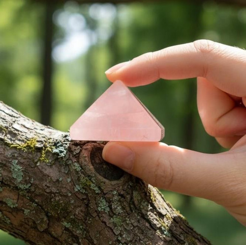 Pembe Kuvars Taşı Piramit – Aşk Taşı