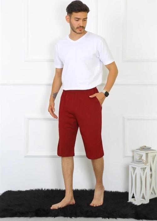 Giyim Erkek Cepli Pamuk Lakost Kapri Bordo