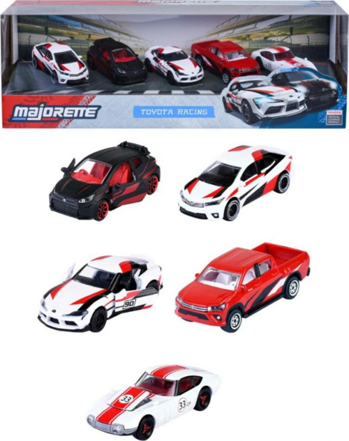 Majorette Toyota Racing 5 Parçalı Model Araba Hediye Seti