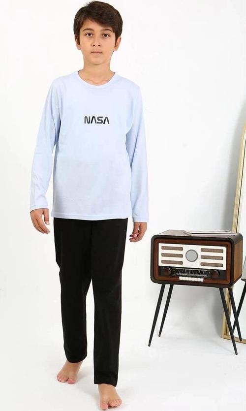 Giyim Erkek Çocuk Uzun Kol Penye Pijama Takım BuzMavisi