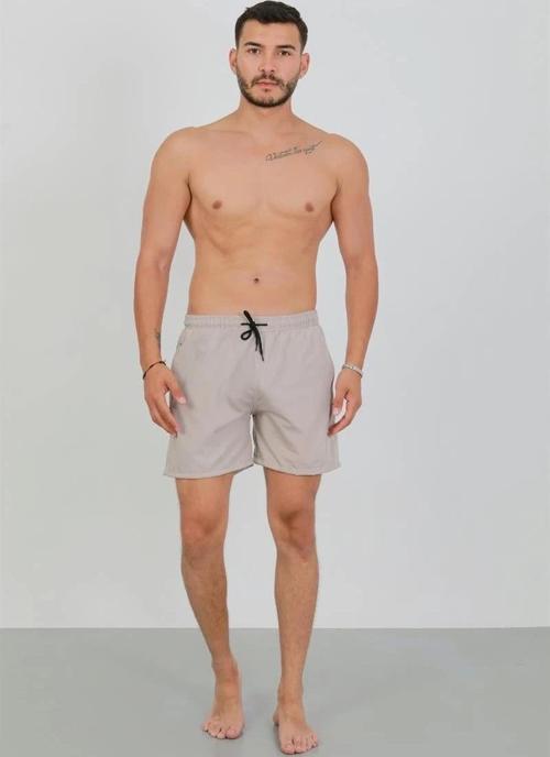 Giyim Erkek Fermuarlı Cepli Deniz Şortu Bej