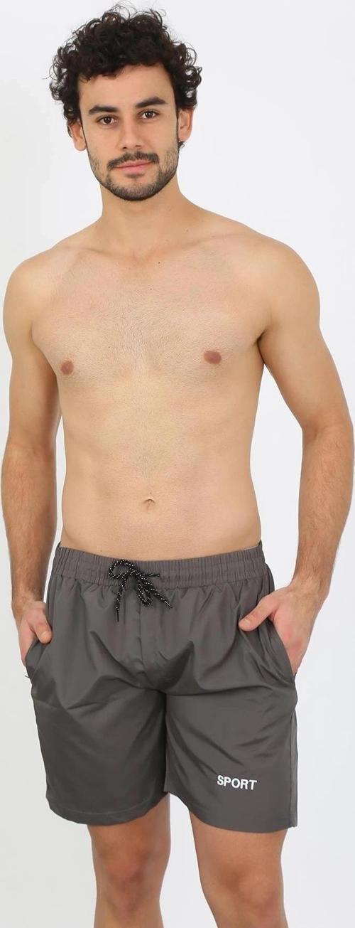 Giyim Erkek Fermuar Cepli Deniz Şortu Füme