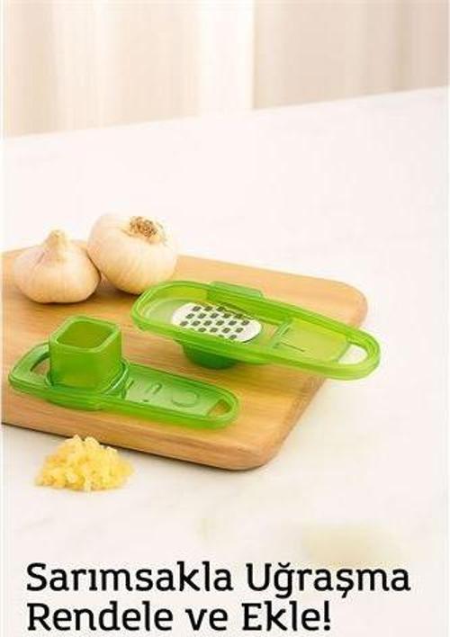 Hazneli Sarımsak Rendeleyici – 14 x 4,5 cm | Pratik ve Hijyenik Mutfak Yardımcısı