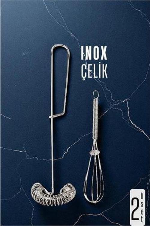 Inox Çelik Çırpıcı + Mini Çırpıcı Seti