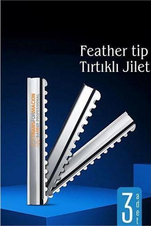 Feather Tip Tırtıklı Ustura Jileti 3 Adet