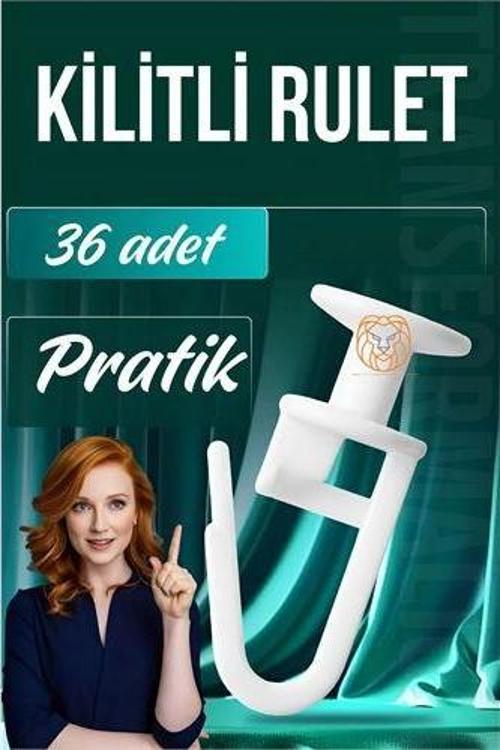 Kilitli Perde Düğmesi Perde Ruleti Perde Düğmesi 36 Adet