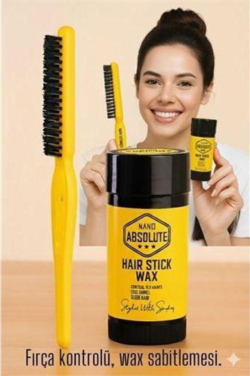 Topuz Fırçası Stick Wax Seti Profesyonel Saç Topuz Seti