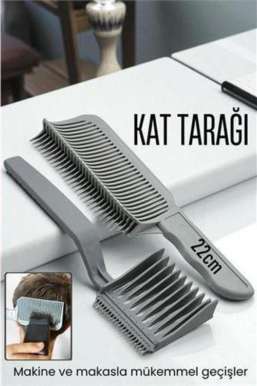 Uzun Kat Tarağı Kavisli Kontur Geçiş Kat Kesim Kesim Tarağı 2'li SET Kuaför Berber