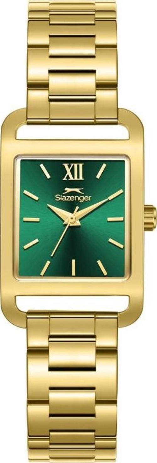 SL.09.2521.3.03 Dikdörtgen Kadran Metal Kasa 5 Atm Suya Dayanıklı Altın Renk Kadın Kol Saati