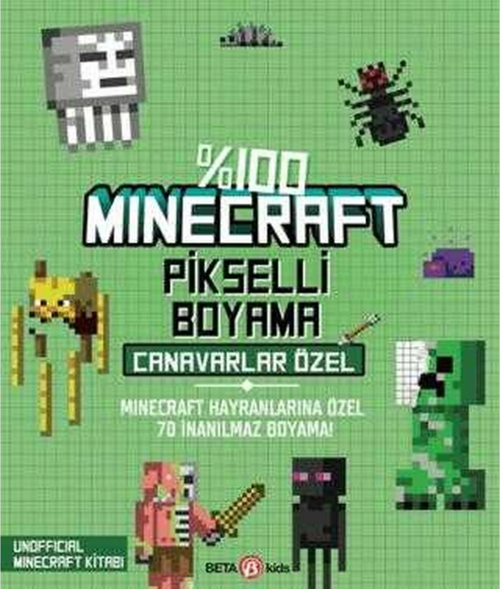 %100 Minecraft Pikselli Boyama Canavarlar Özel