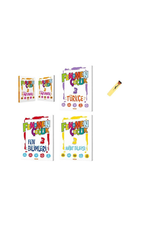Fenomen Çocuk 3. Sınıf Matematik 1-2 Türkçe Hayat Bilgisi ve Fen Bilgisi 4lü Set