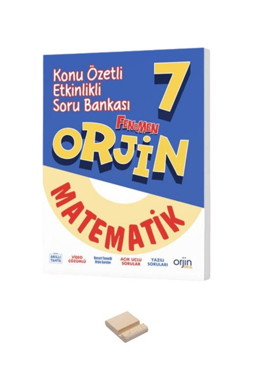 7. Sınıf Orjin Konu Özetli Etkinlikli Matematik Soru Bankası ve Telefon Standı