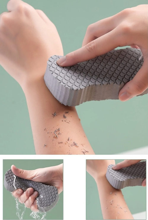 Banyo fırçası yüksek yoğunluklu iyi sürtünme etkisi banyo için hafif ölü cilt sökücü sünger