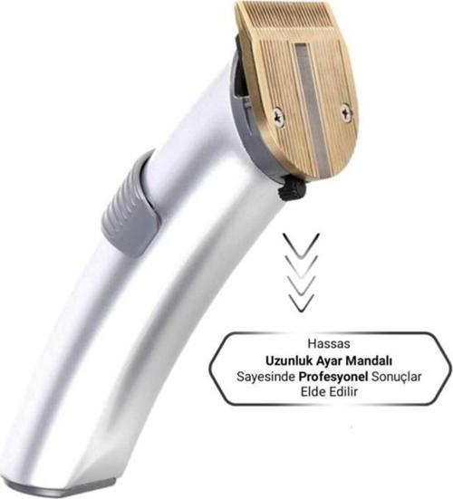 Şarjlı Saç Sakal Kesme Tıraş Makinesi Erkek Tıraş Makine Seti