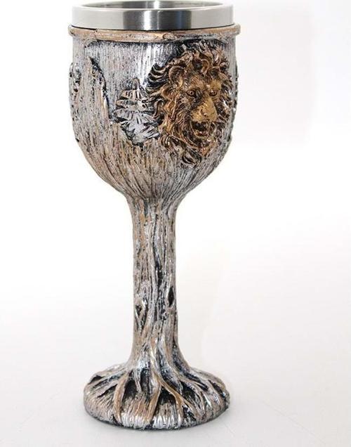 Paslanmaz Çelik Aslan Büstü Kadeh Bardak