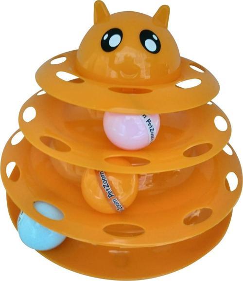 3 Katlı Kedi Oyuncağı Kedi Başlıklı Kedi Oyuncak