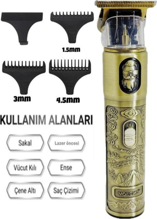 Şarj Göstergeli Sakal Lazer Öncesi Vücut Ense Sıfıra Yakın Tıraş Makinesi