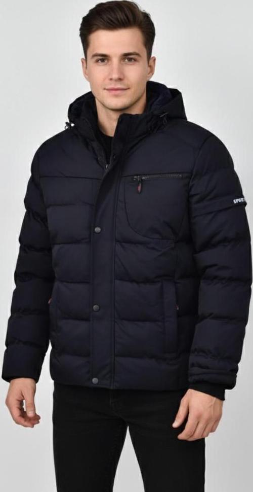 Erkek Kapüşonlu İç Kürklü Spor Mont 99528 BGL-ST04880