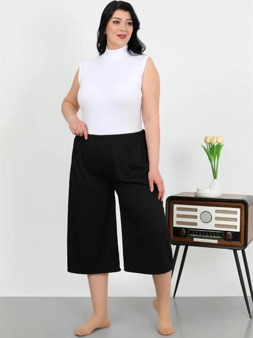 Giyim Kadın Büyük Beden Bürümcük Kapri