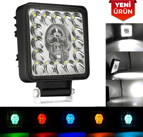 12-24V Kuru Kafa Tasarımlı Çakarlı Çalışma Lambası 9904