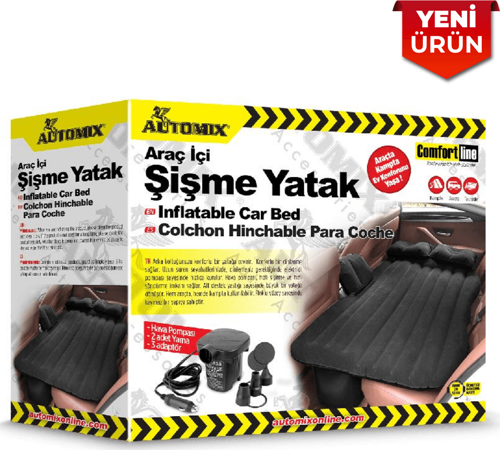 Araç İçi Şişme Yatak - Arka Koltuk İçin Pompalı Araba Yatağı 044288