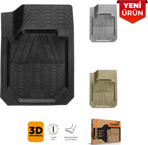 Tuna Serisi Universal Oto Paspas, Kaymaz Tabanlı Araba Paspası