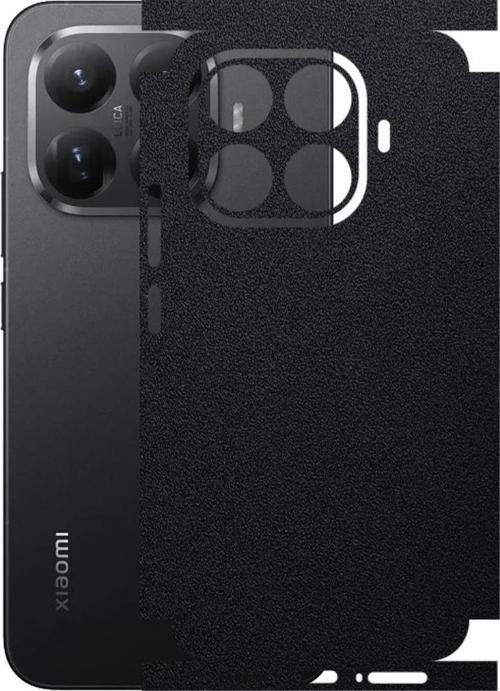 Xiaomi 15T Pro ile Uyumlu 360 Arka Kaplama  Deri Desenli Siyah