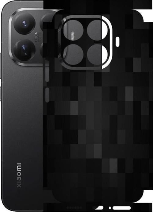 Xiaomi 15T Pro ile Uyumlu 360 Arka Kaplama  Pixel Desenli Siyah
