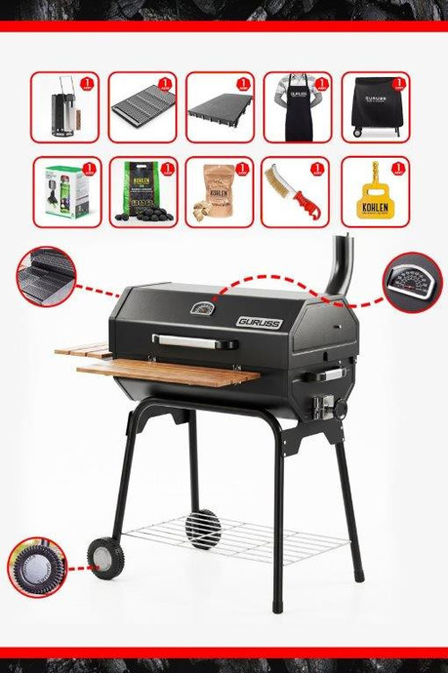 CG-075 Mangal PRO Gurme Paketi | Kullanıma Hazır SET | Kur, Yak, Keyfini Çıkar (Siyah)