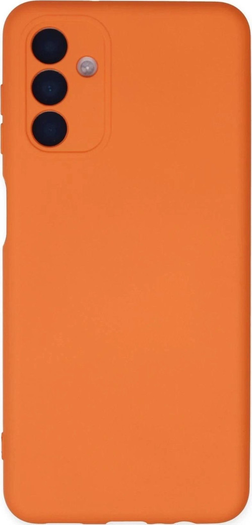 Samsung Galaxy A04S Kılıf Nano içi Kadife Silikon - Turuncu-(5796)