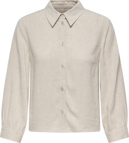 Onlsiesta Keten Karışımlı Regular Fit Düz Yaka Bayan Gömlek 15347829 AÇIK BEJ