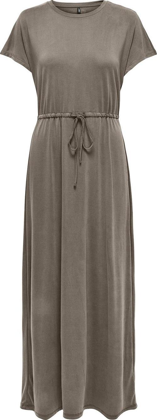 Onlhannah Regular Fit Bisiklet Yaka Bağlama Detaylı Bayan Elbise 15348761 VİZON