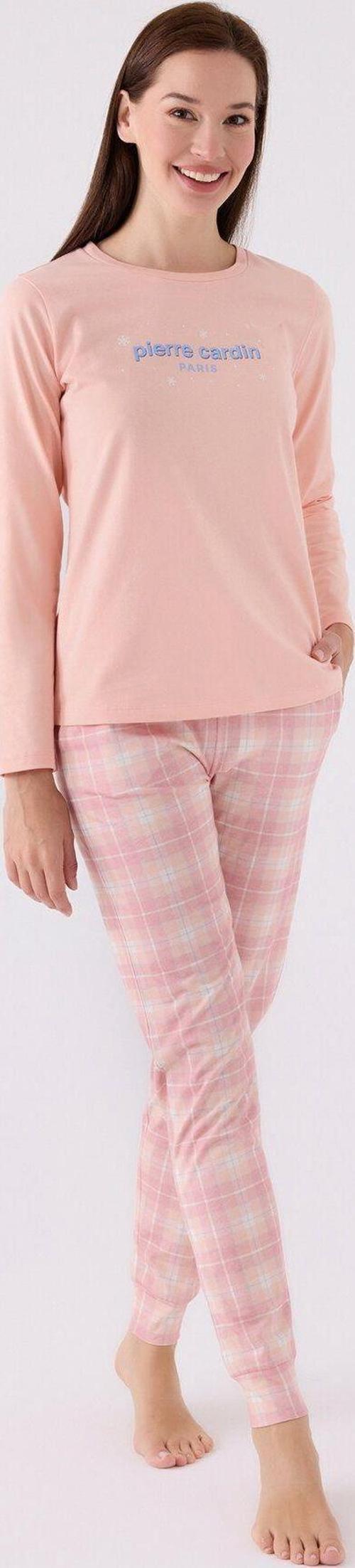 Kadın Pamuklu Rahat Uzun Kollu Ekose Pijama Takım