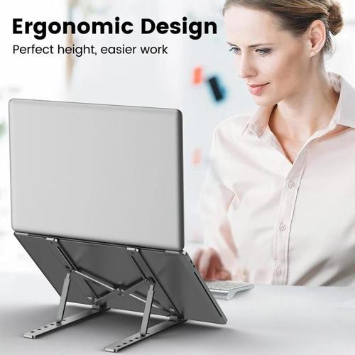 Macbook Uyumlu 10'' 17'' Inç Arası Alüminyum Taşınabilir Dizüstü Bilgisayar Standı Katlanabilir Pc