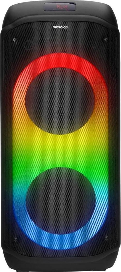 Mıcrolab M61, 80w, Taşınabilir, Bt/usb/aux/tf/tws, Rgb Işıklı, 2400mah Batarya, 2adet Vhf Mikrofon, 