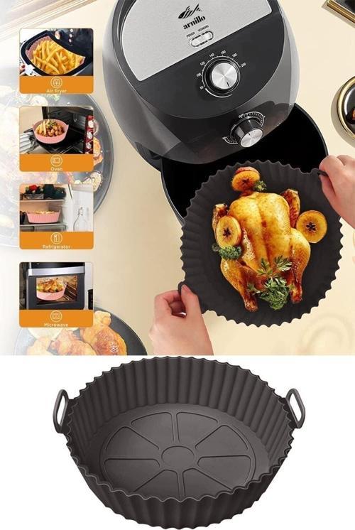 Airfryer Silikon Pişirme Kalıbı Hava Fritözü Kalıbı Airfryer Aksesuar Tüm Fritözlere Uyumlu