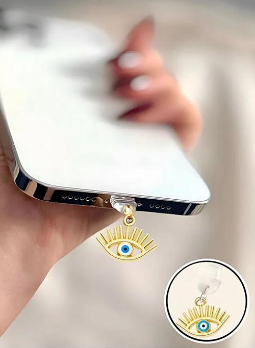 Lightning (Iphone Girişli Şarj Yeri) Telefon Şarj Koruma Aksesuarı / Tozluk / Toz Tıpası / Charm