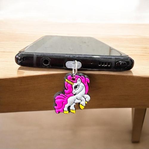Lightning (Iphone Girişli Şarj Yeri) Telefon Şarj Koruma Aksesuarı/ Toz Tıpası / Charm Unicorn