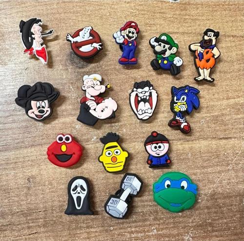 Terlik Süsü Jibbitz Kahramanlar Temel Reis Büdü Tazmanya Mario. 15 'Li Set Figür